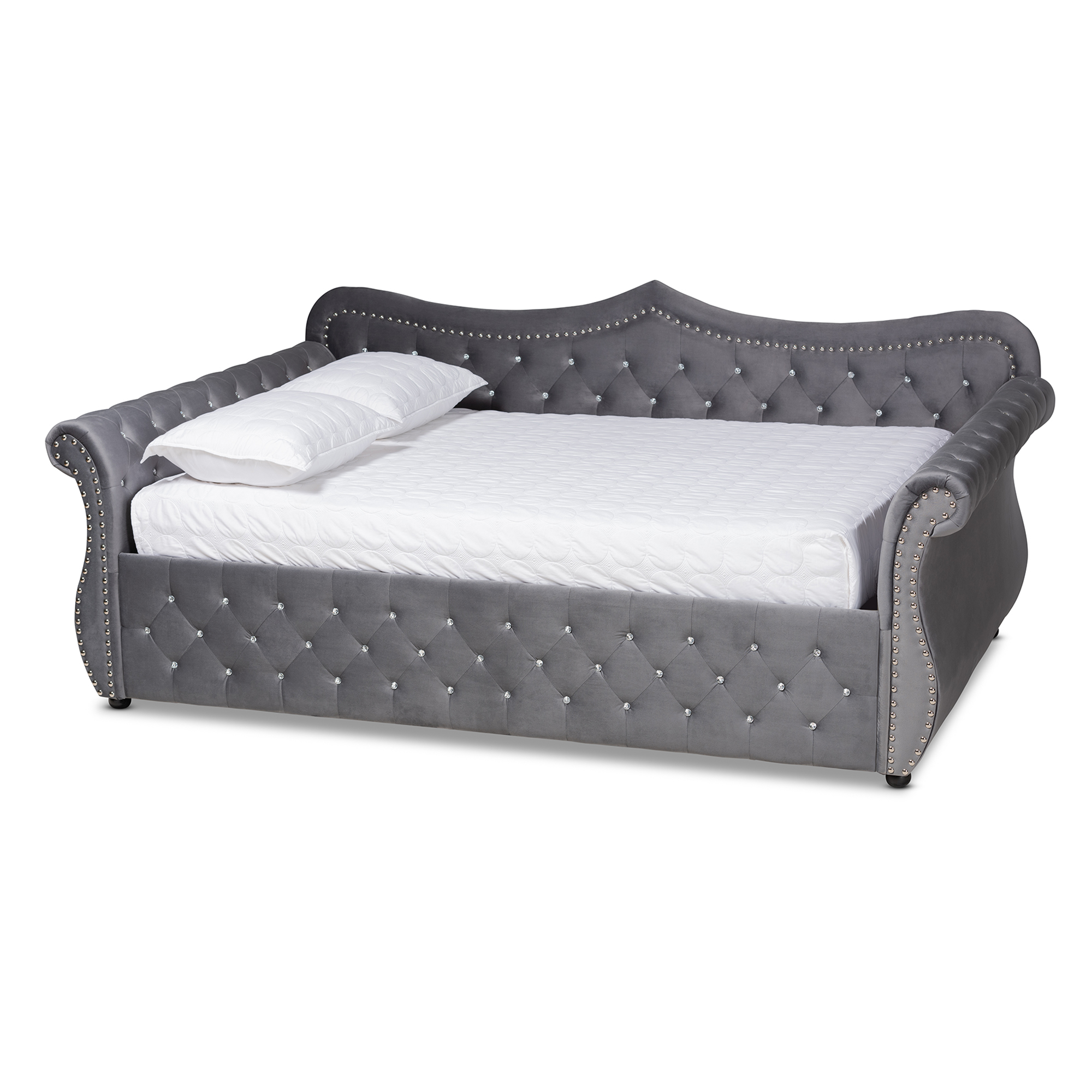 Velvet store queen daybed